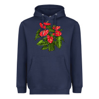 Navy anthurium Heavyweight Hoodie - LillyAllenDesigns