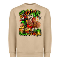 Mushroom Steppin' into Juneteenth sneaker and heel afro wom Heavyweight Sweatshirt - RanaPortraitStore
