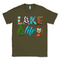 Army Green lake life Classic Tee - HRA Design Shop