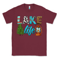 Burgundy lake life Classic Tee - HRA Design Shop