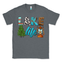 Charcoal Heather lake life Classic Tee - HRA Design Shop