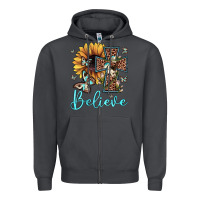 Smoke believe leopard cross sunflower butterfly Zipper Hoodie - JahusDesignShop