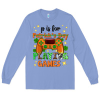 Colony Blue P is Patrick's Day playing games Long Sleeve Tee - Neo Western