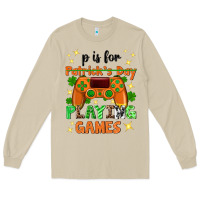 Mushroom P is Patrick's Day playing games Long Sleeve Tee - Neo Western
