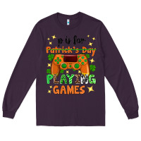 Plum P is Patrick's Day playing games Long Sleeve Tee - Neo Western