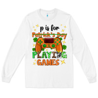 White P is Patrick's Day playing games Long Sleeve Tee - Neo Western