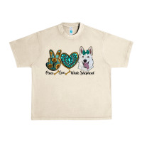 Peace Love White Sepherd Urban Heavy Tee | Teevron