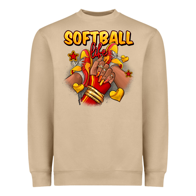 Softball Life Afro Girl Sneakers Heavyweight Sweatshirt by RanaPortraitStore | Teevron