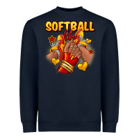 Navy Softball life afro girl sneakers Heavyweight Sweatshirt - RanaPortraitStore