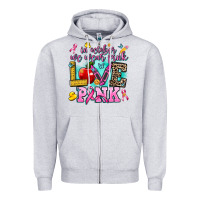 Heather Grey in october we wear pink love pink Zipper Hoodie - AdoDesignShop