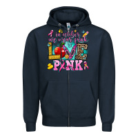 Navy in october we wear pink love pink Zipper Hoodie - AdoDesignShop