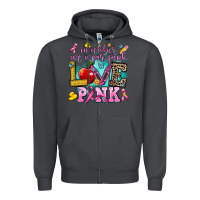 Smoke in october we wear pink love pink Zipper Hoodie - AdoDesignShop