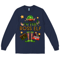 Navy im the boss elf Long Sleeve Tee - FaDigitalArtStudio