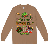 Toasted Coconut im the boss elf Long Sleeve Tee - FaDigitalArtStudio