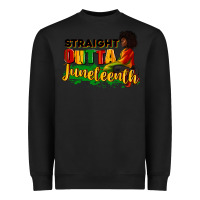 Black Straight outta Juneteenth Heavyweight Sweatshirt - RanaPortraitStore