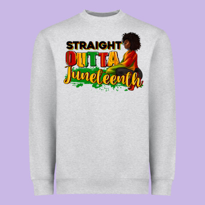 Heavyweight Sweatshirt Straight outta Juneteenth