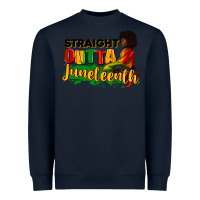 Navy Straight outta Juneteenth Heavyweight Sweatshirt - RanaPortraitStore