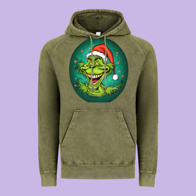Grinch Vintage Hoodie Designed By Unal Design