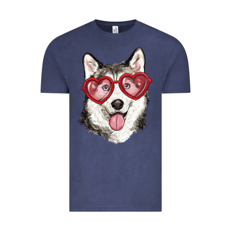 Husky With Love Glasses Vintage Tee by RanaPortraitStore | Teevron