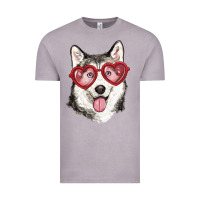 Vintage Zinc husky with love glasses Vintage Tee - RanaPortraitStore