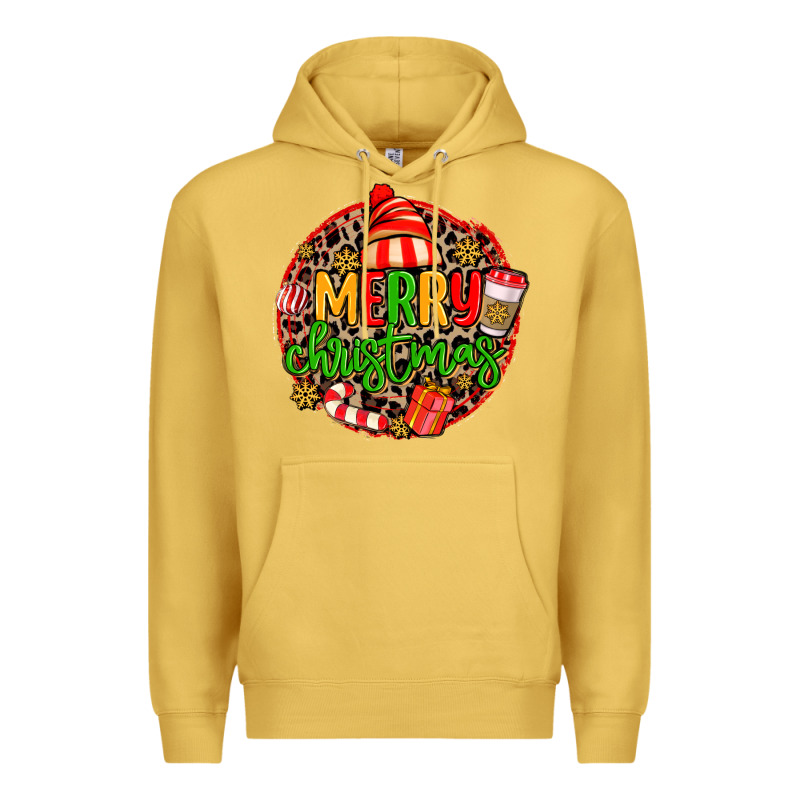 Merry Leopard Merry Christmas Premium Hoodie by MaliasSmallBusiness | Teevron