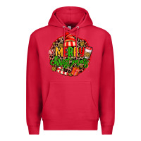Cardinal merry leopard merry christmas Premium Hoodie - MaliasSmallBusiness