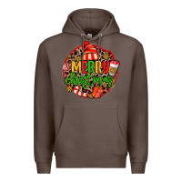 Coffee merry leopard merry christmas Premium Hoodie - MaliasSmallBusiness