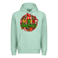 Seafoam merry leopard merry christmas Premium Hoodie - MaliasSmallBusiness