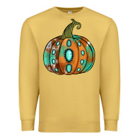 Antique Gold western cowhide turquoise pumpkin Premium Sweatshirt - Jasminsmagicworld
