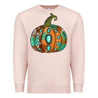Pale Pink western cowhide turquoise pumpkin Premium Sweatshirt - Jasminsmagicworld
