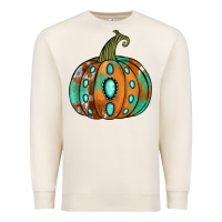 Sandshell western cowhide turquoise pumpkin Premium Sweatshirt - Jasminsmagicworld