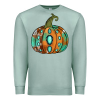 Seafoam western cowhide turquoise pumpkin Premium Sweatshirt - Jasminsmagicworld