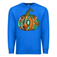 True Royal western cowhide turquoise pumpkin Premium Sweatshirt - Jasminsmagicworld