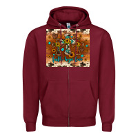 Burgundy faith hope love cross Zipper Hoodie - JahusDesignShop