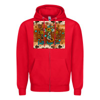 Red faith hope love cross Zipper Hoodie - JahusDesignShop