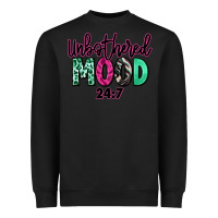 Black Unbothered mood 24:7 Heavyweight Sweatshirt - RanaPortraitStore