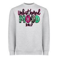 Heather Grey Unbothered mood 24:7 Heavyweight Sweatshirt - RanaPortraitStore