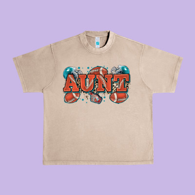 Aunt American Football Urban Heavy Tee Designed By Zillion Design Studio