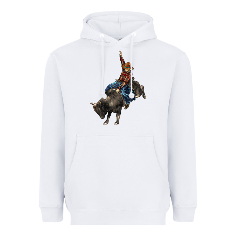 Western Rodeo Bullfighter Heavyweight Hoodie by BarkalooDesign | Teevron