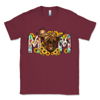 Burgundy mom highland cow Classic Tee - RacoonDesign