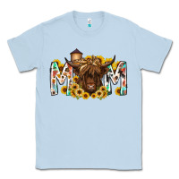 Dusty Blue mom highland cow Classic Tee - RacoonDesign