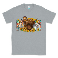 Heather Grey mom highland cow Classic Tee - RacoonDesign