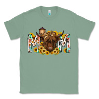 Sage mom highland cow Classic Tee - RacoonDesign