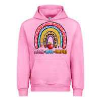 Fuchsia Pink teach love inspire rainbow Urban Hoodie - Artiststas
