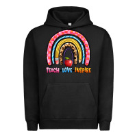 Pigment Black teach love inspire rainbow Urban Hoodie - Artiststas