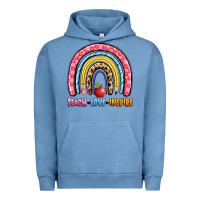 Pigment Pebble Blue teach love inspire rainbow Urban Hoodie - Artiststas