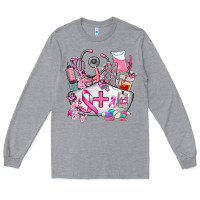 Heather Grey nurse cancer Long Sleeve Tee - AdoDesignShop