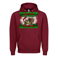 Burgundy when you’re dead inside but it's christmas tumbler Zipper Hoodie - BundleAndBundleShop