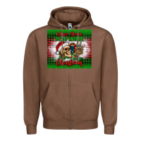 Chestnut when you’re dead inside but it's christmas tumbler Zipper Hoodie - BundleAndBundleShop