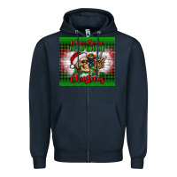 Navy when you’re dead inside but it's christmas tumbler Zipper Hoodie - BundleAndBundleShop